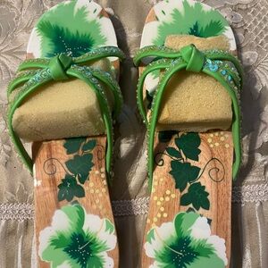 Floral Green Women's Sandals